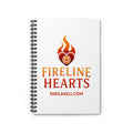Fireline Hearts Spiral Notebook — Branded Journal with Flame Heart Logo