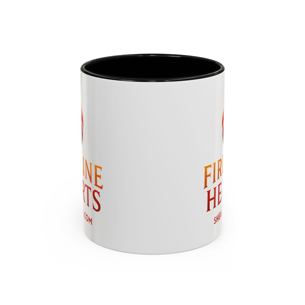 Fireline Hearts Accent Coffee Mug — Logo Coffee Cup (11/15oz)