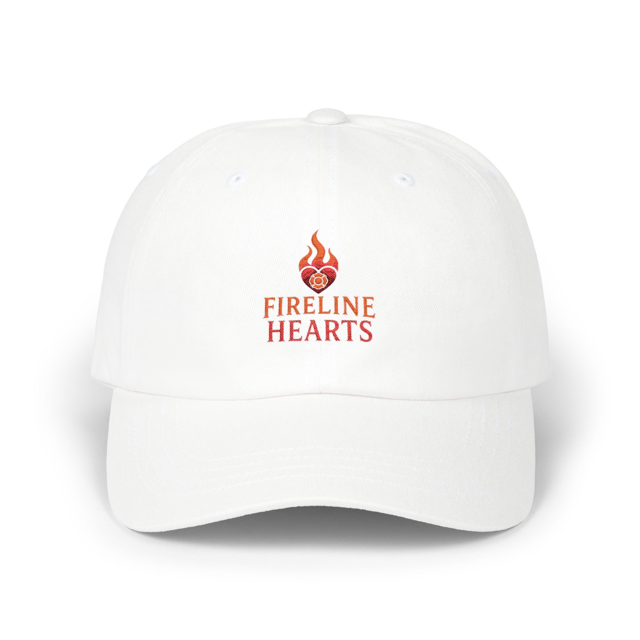 Fireline Hearts Dad Cap — Embroidered Flame Logo Baseball Hat