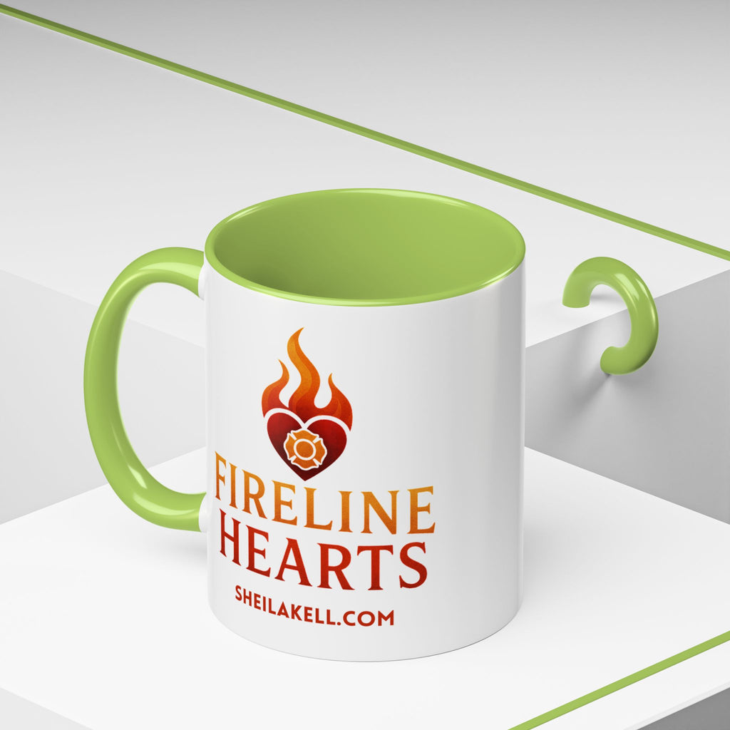 Fireline Hearts Accent Coffee Mug — Logo Coffee Cup (11/15oz)