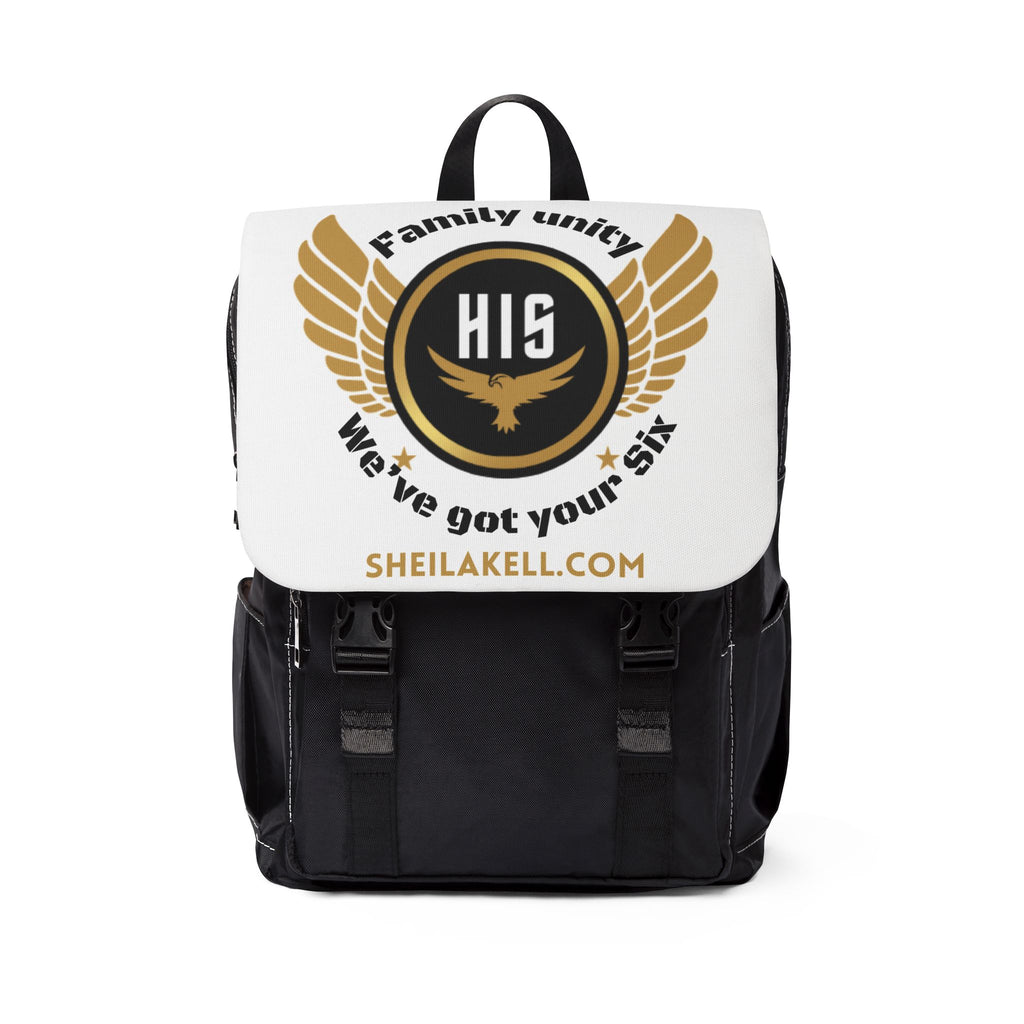 HIS Series Shoulder Backpack — Fire-Themed Casual Bookbag