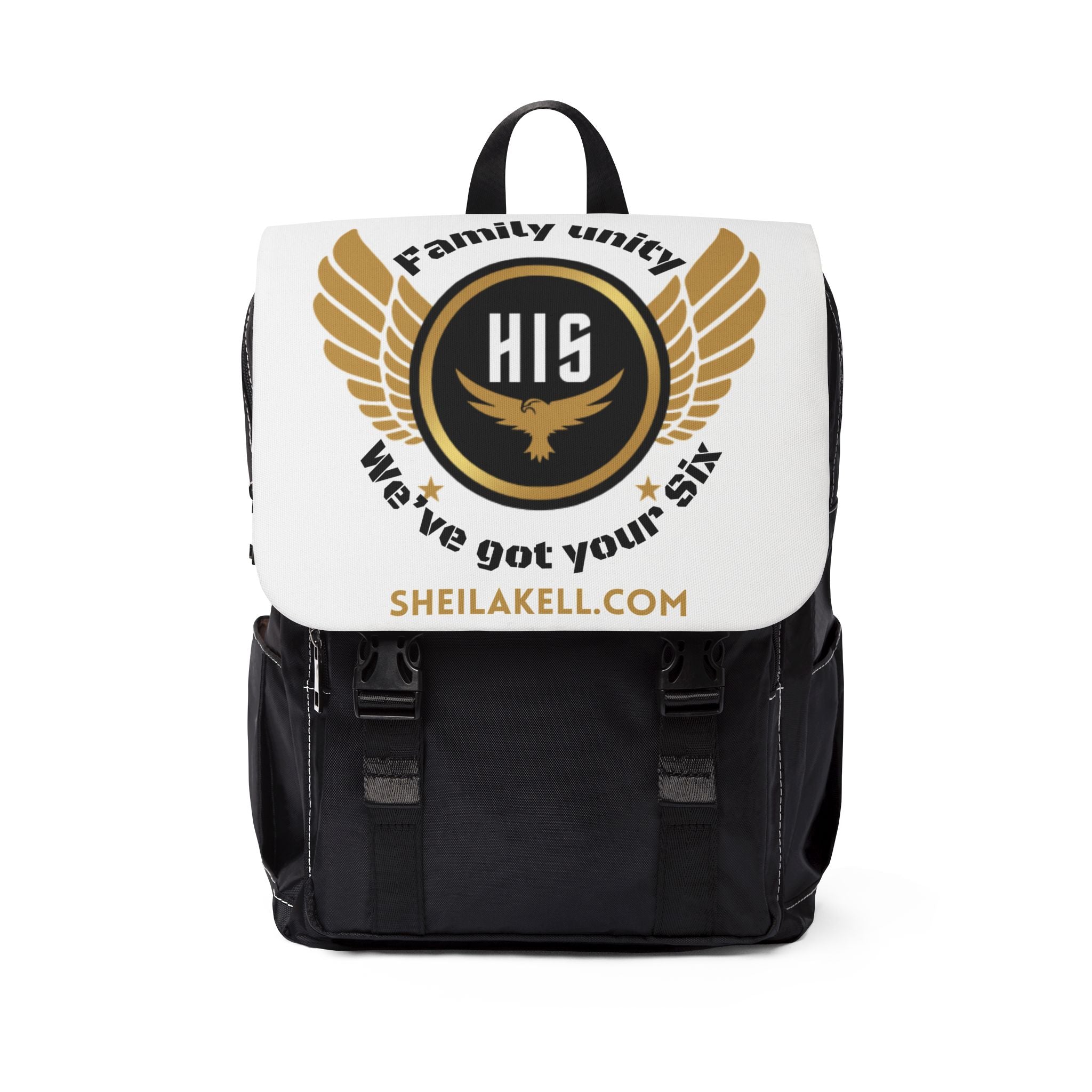 HIS Series Shoulder Backpack — Fire-Themed Casual Bookbag