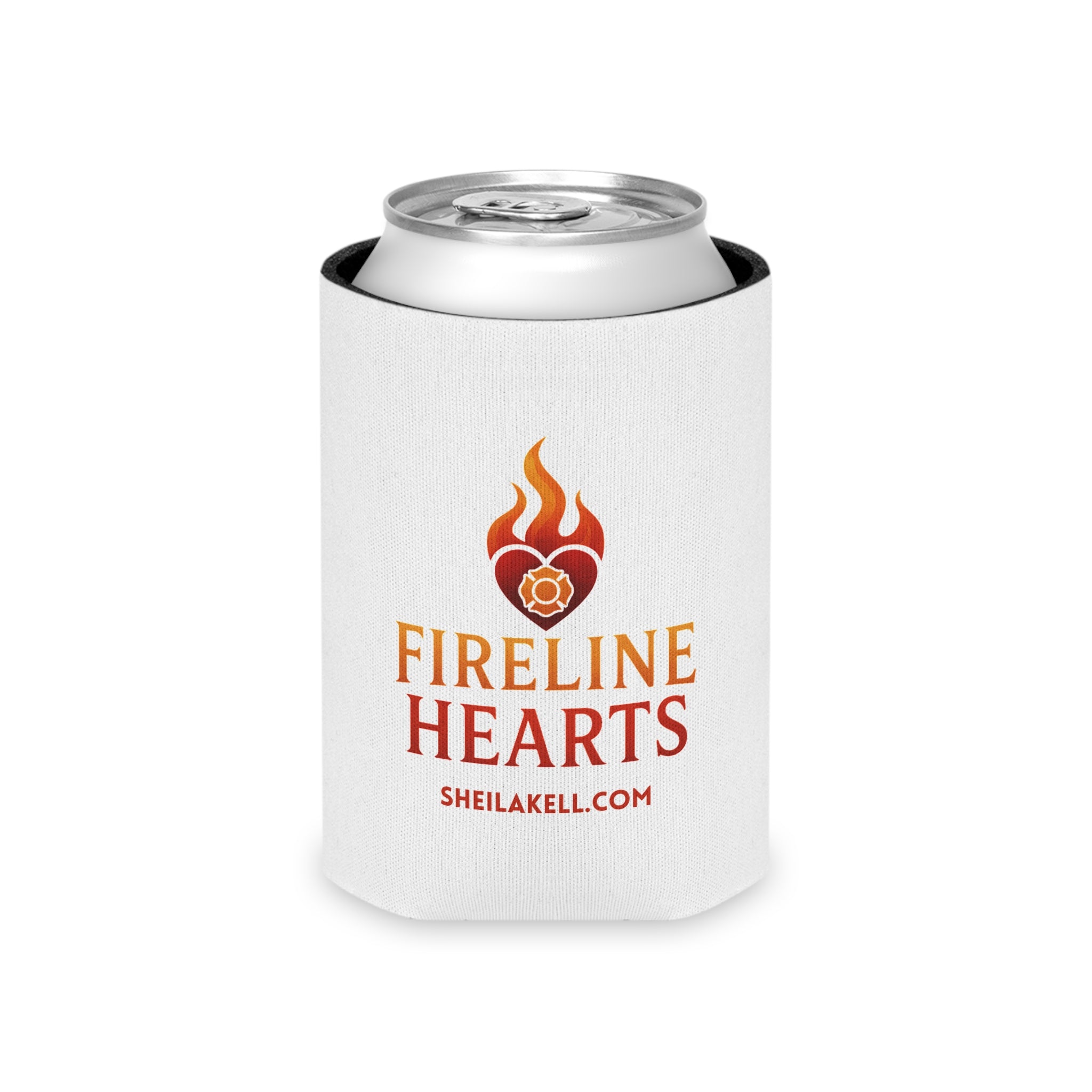 Can Cooler — Fireline Hearts Logo Cooler