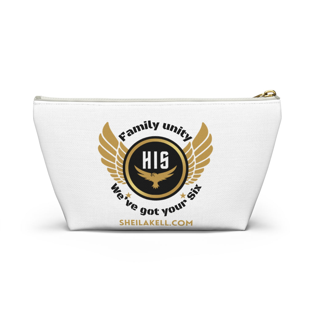 Accessory Pouch — Fireline Hearts & Family Unity Zippered T-Bottom Makeup Bag