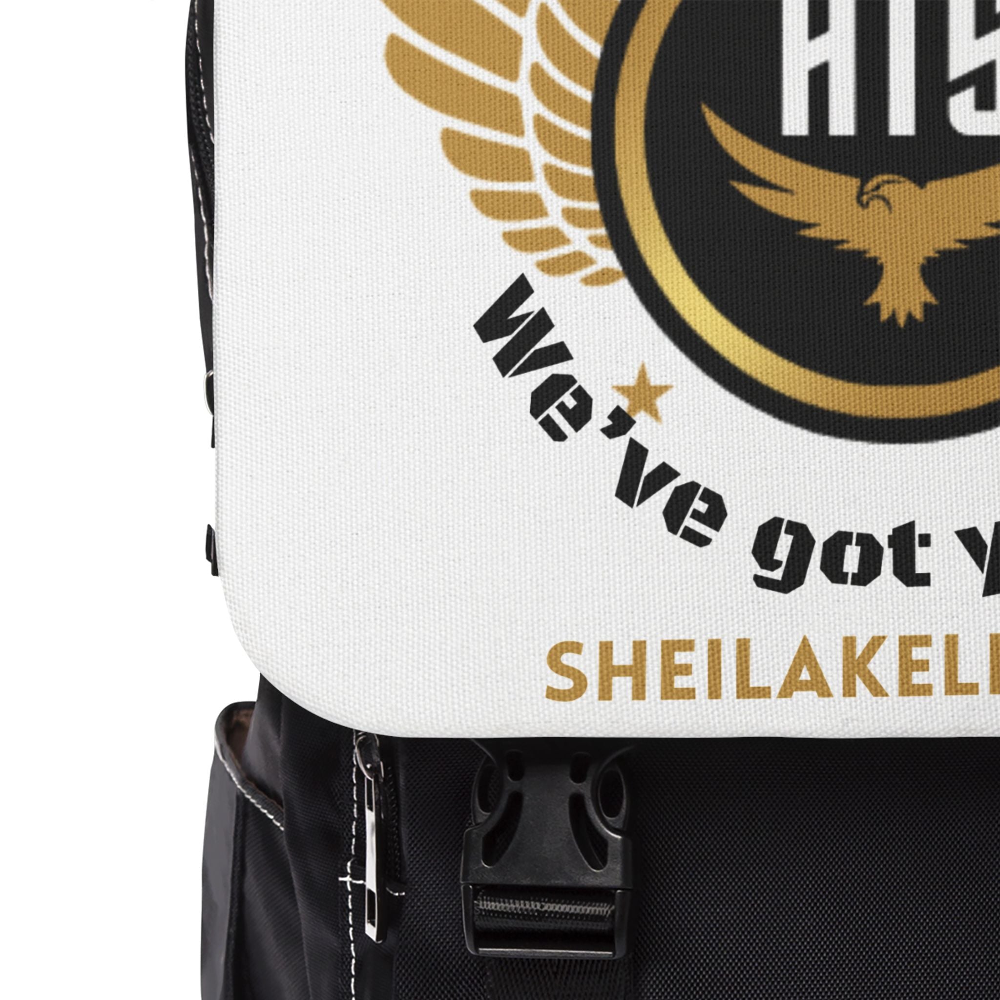 HIS Series Shoulder Backpack — Fire-Themed Casual Bookbag