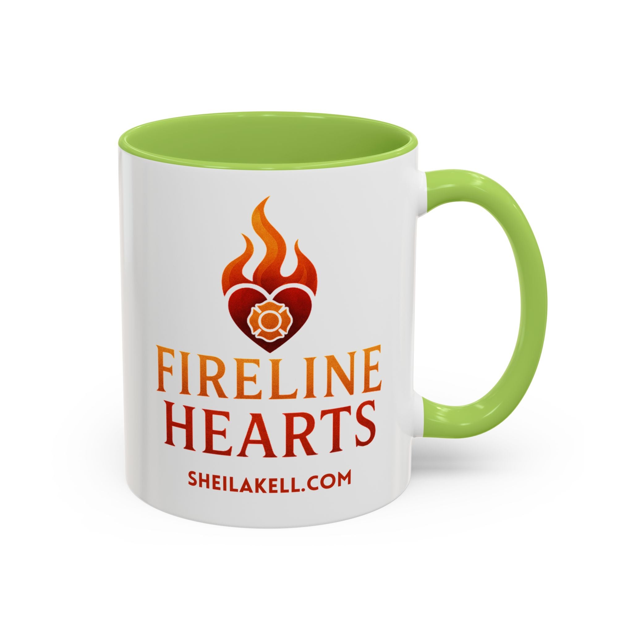 Fireline Hearts Accent Coffee Mug — Logo Coffee Cup (11/15oz)