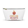 Accessory Pouch — Fireline Hearts & Family Unity Zippered T-Bottom Makeup Bag