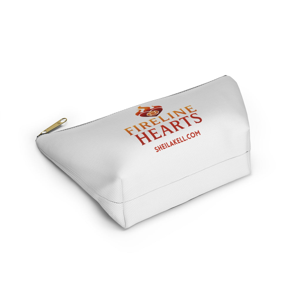 Accessory Pouch — Fireline Hearts & Family Unity Zippered T-Bottom Makeup Bag