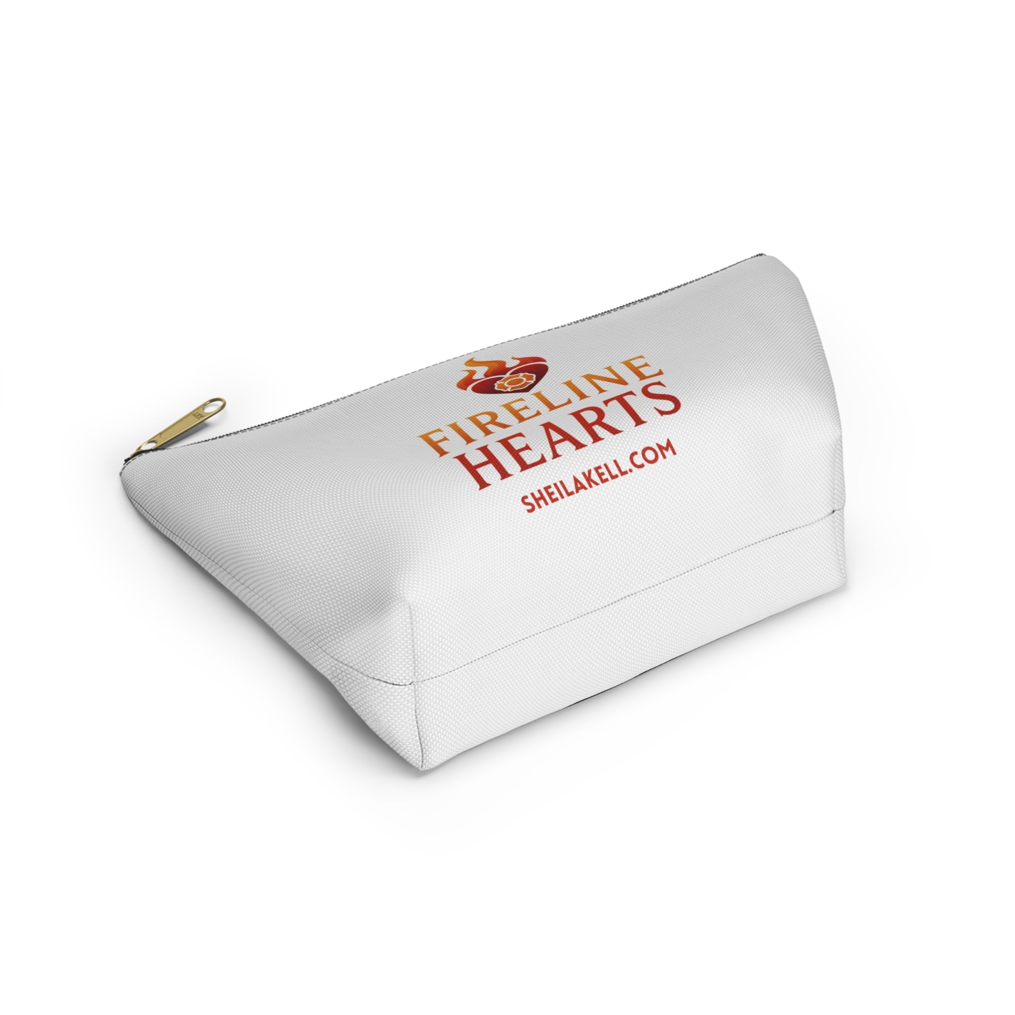 Accessory Pouch — Fireline Hearts & Family Unity Zippered T-Bottom Makeup Bag