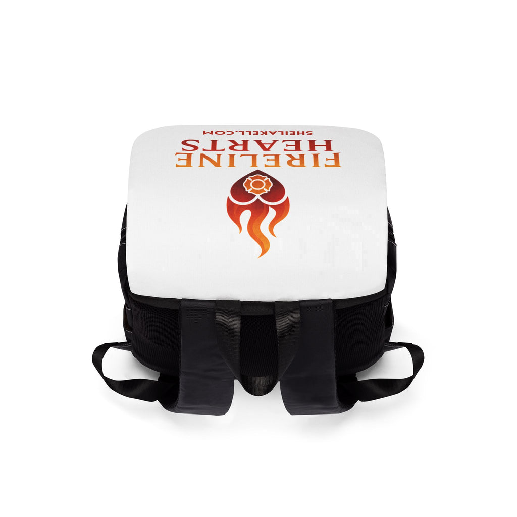 Fireline Hearts Shoulder Backpack — Fire-Themed Casual Bookbag (sheilakell.com)