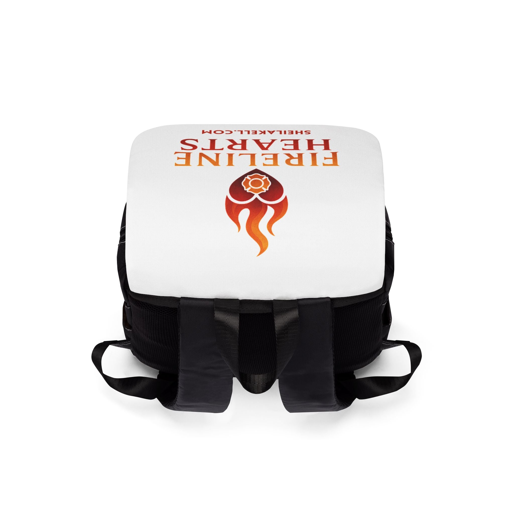 Fireline Hearts Shoulder Backpack — Fire-Themed Casual Bookbag (sheilakell.com)