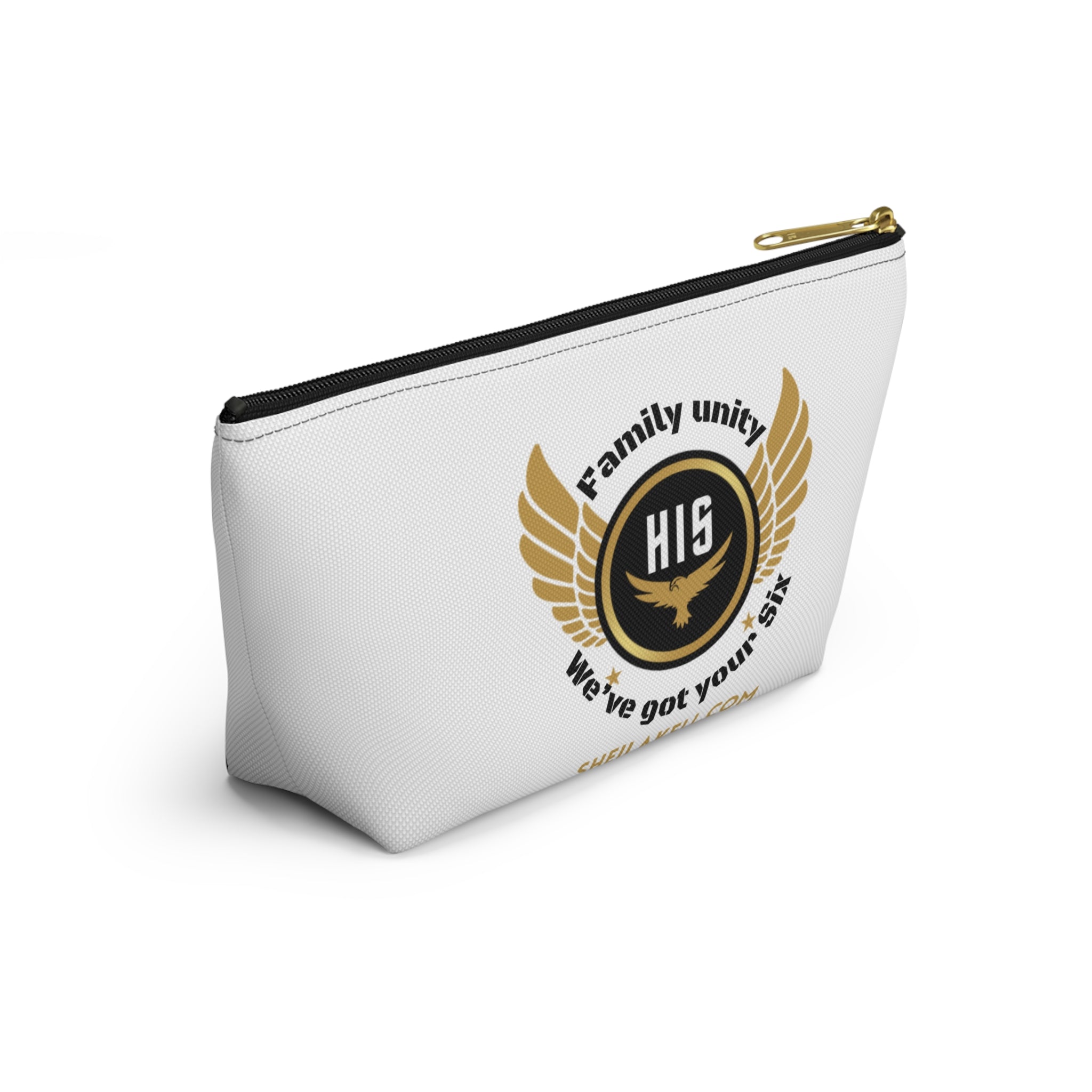 Accessory Pouch — Fireline Hearts & Family Unity Zippered T-Bottom Makeup Bag