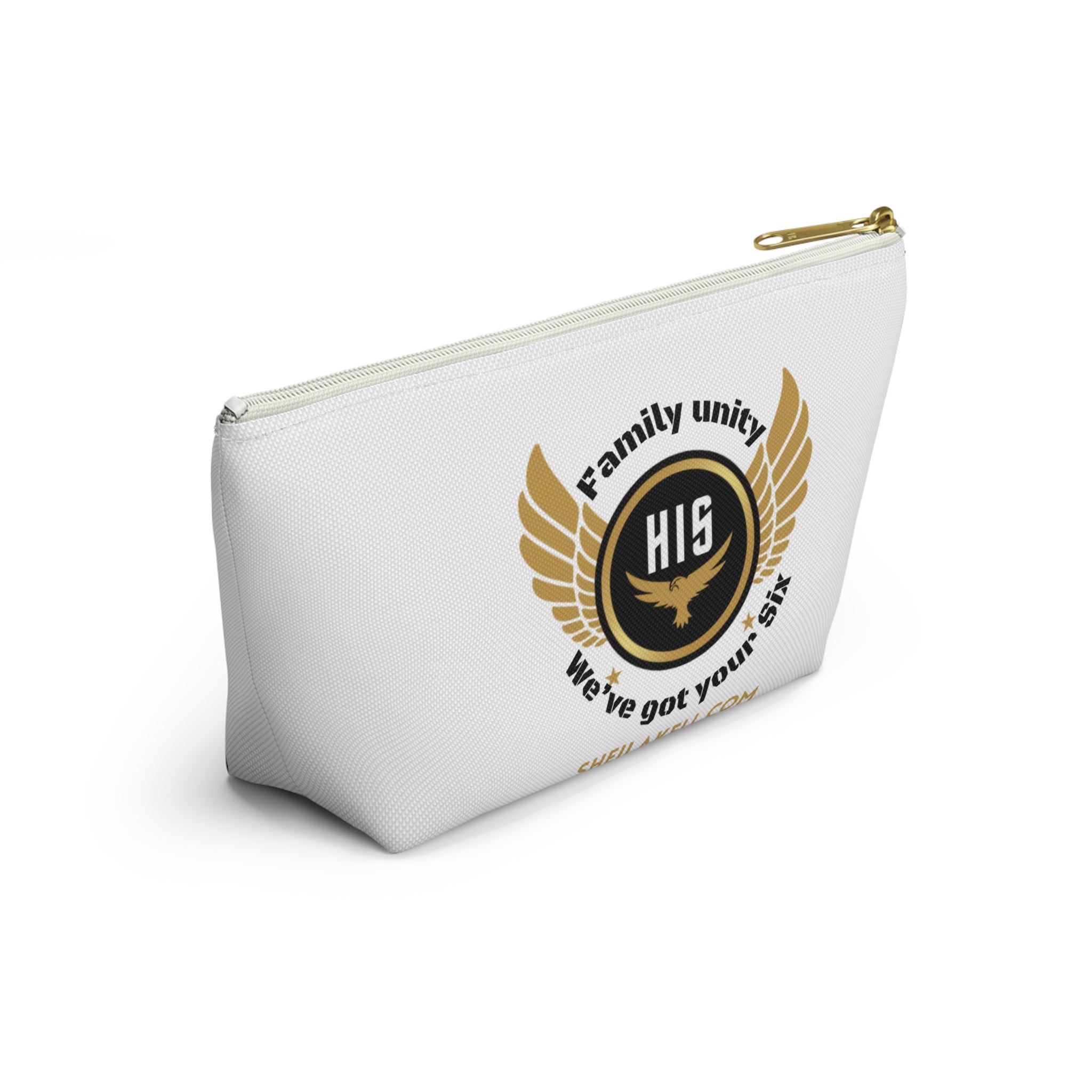Accessory Pouch — Fireline Hearts & Family Unity Zippered T-Bottom Makeup Bag
