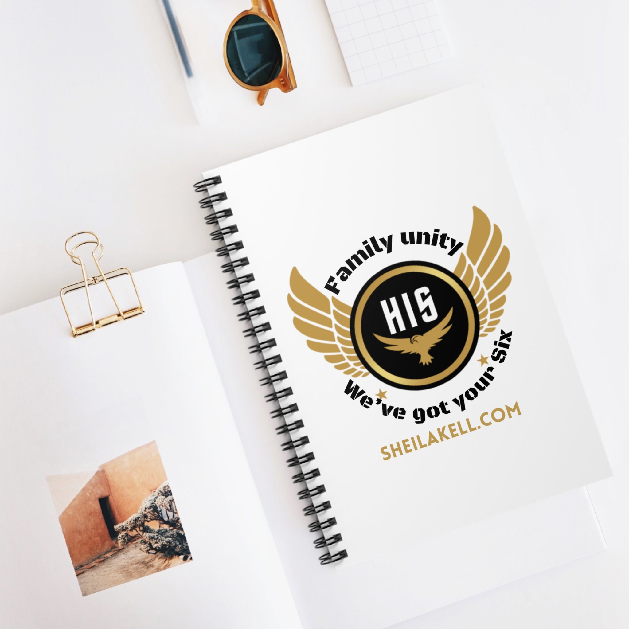 HIS Series Spiral Notebook — Branded Journal with Flame Heart Logo