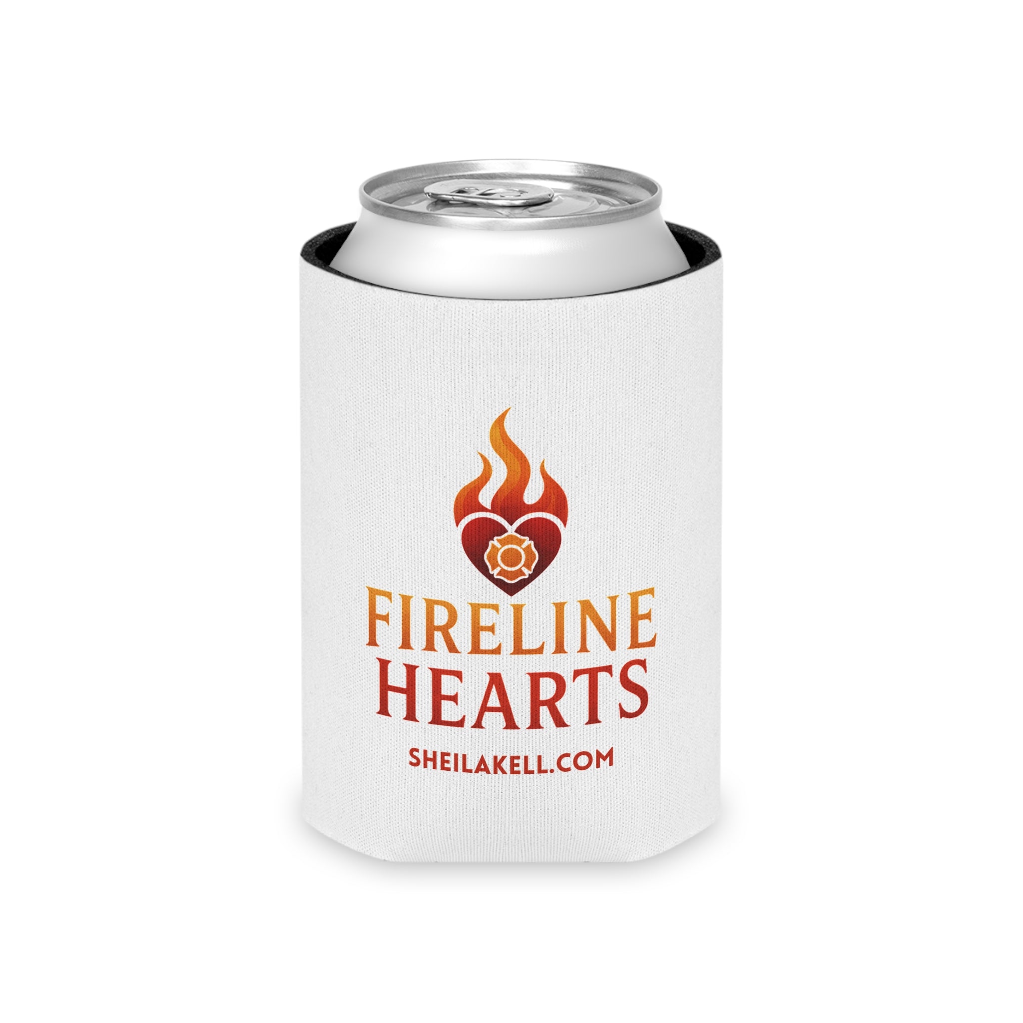 Can Cooler — Fireline Hearts Logo Cooler