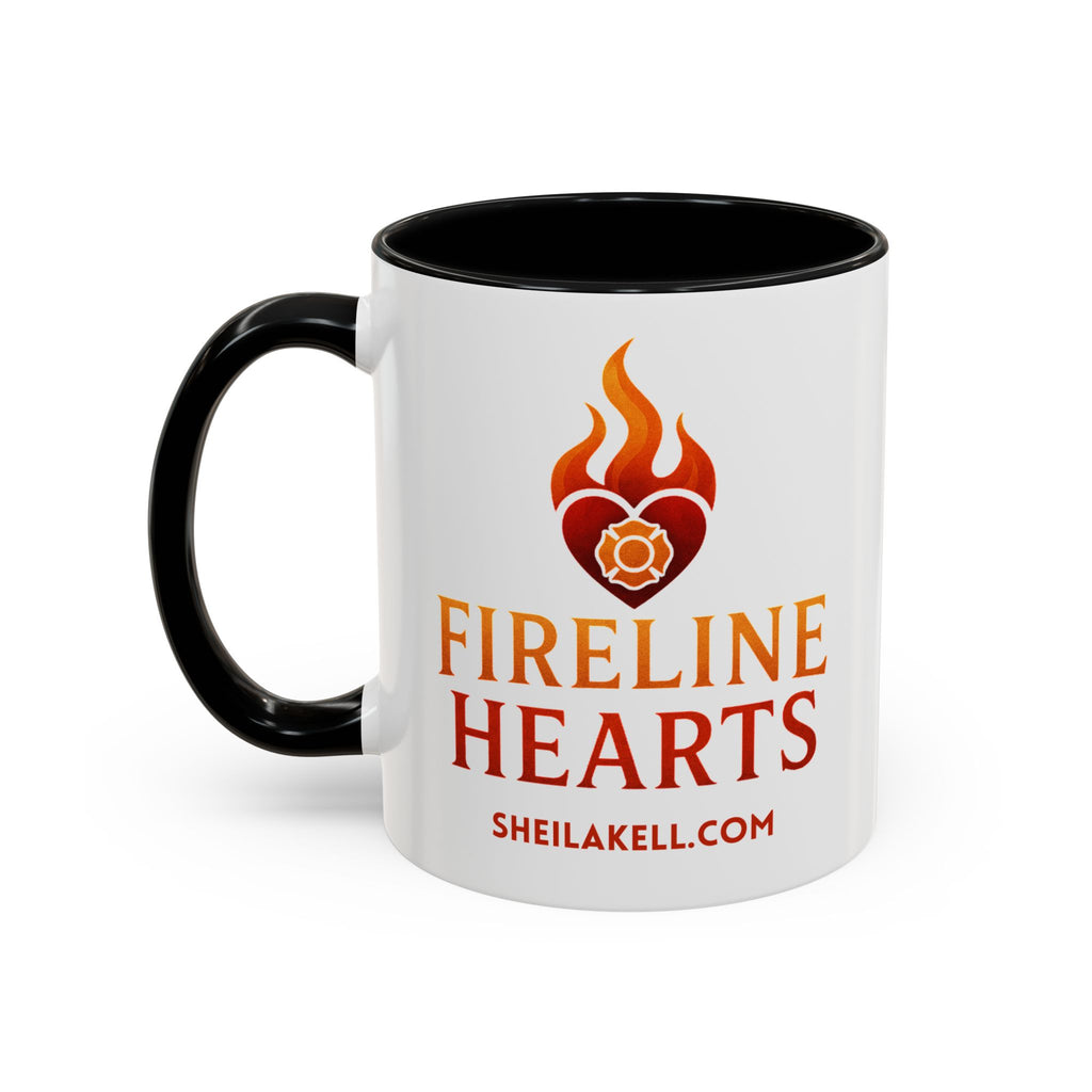Fireline Hearts Accent Coffee Mug — Logo Coffee Cup (11/15oz)