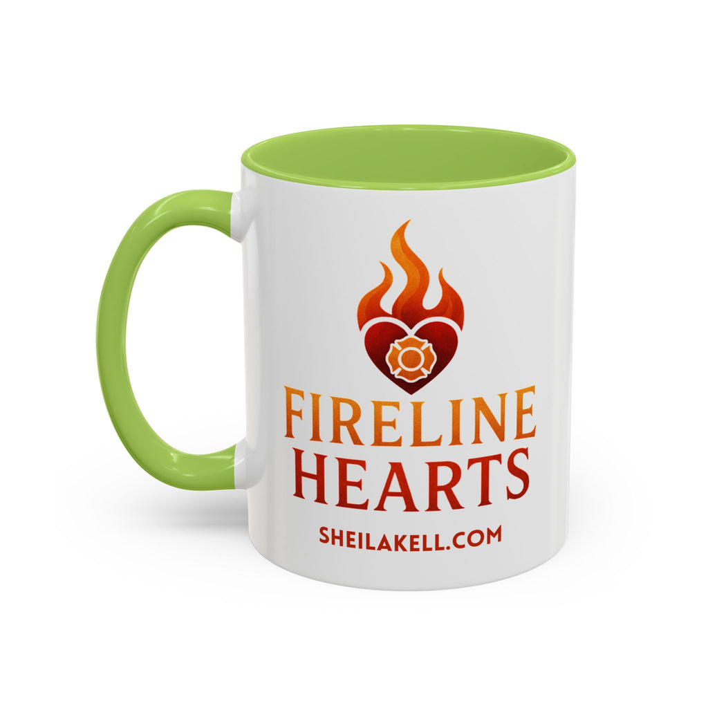 Fireline Hearts Accent Coffee Mug — Logo Coffee Cup (11/15oz)