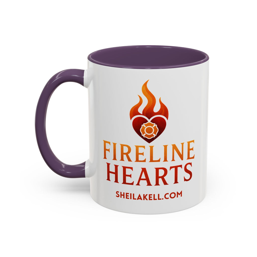 Fireline Hearts Accent Coffee Mug — Logo Coffee Cup (11/15oz)